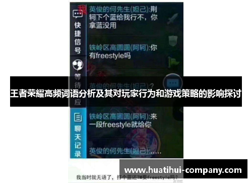 王者荣耀高频词语分析及其对玩家行为和游戏策略的影响探讨